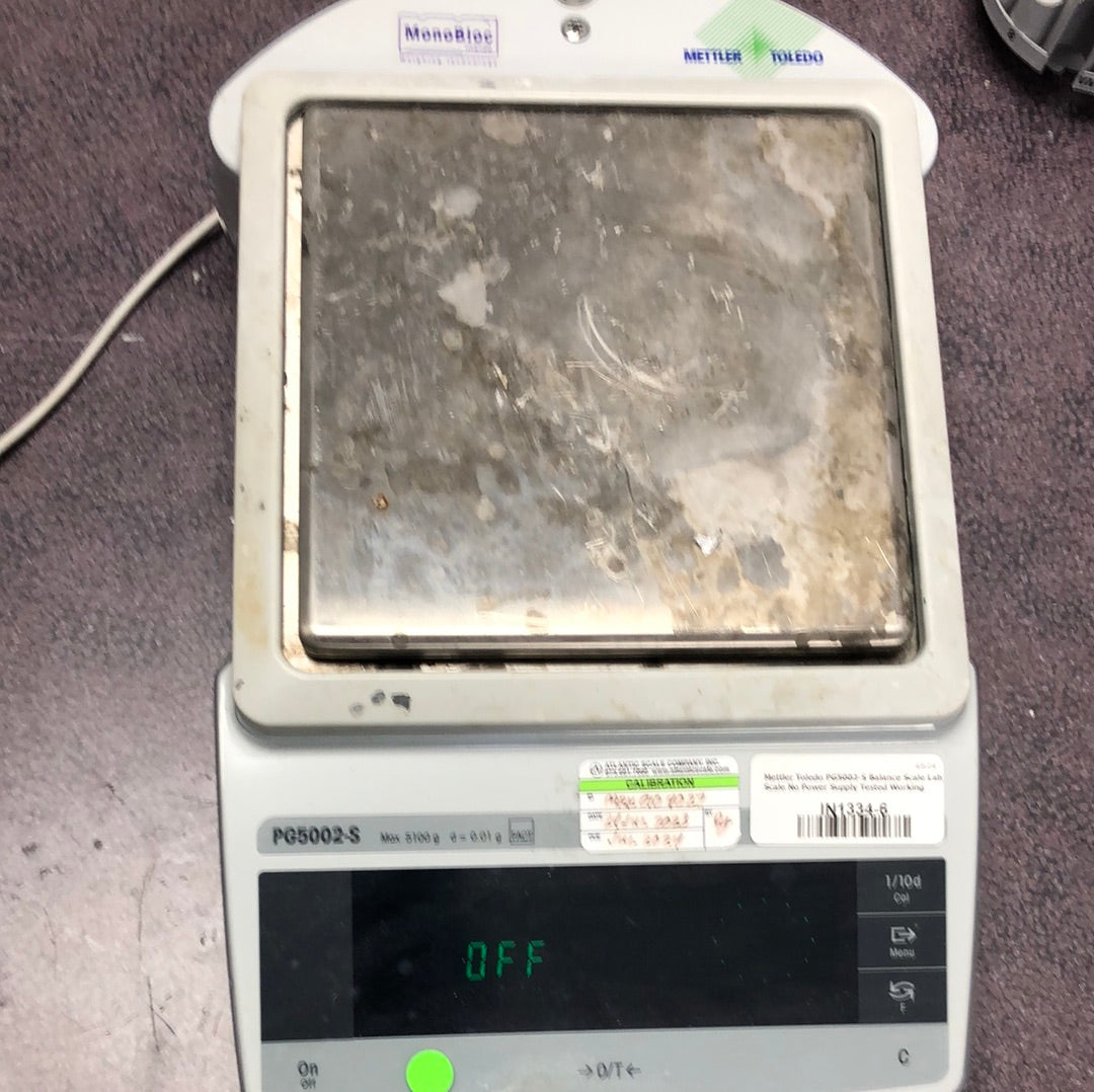 Mettler Toledo PG5002-S PG 5002 -s Balance Scale Lab Scale No Power Supply Tested Working