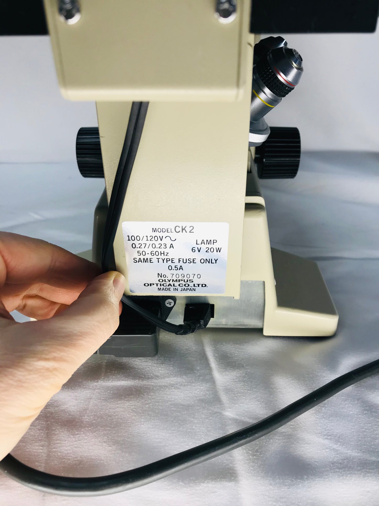 Olympus CK2 Inverted Phase Contrast Microscope W/ 3 Objectives 4x 10x 20x
