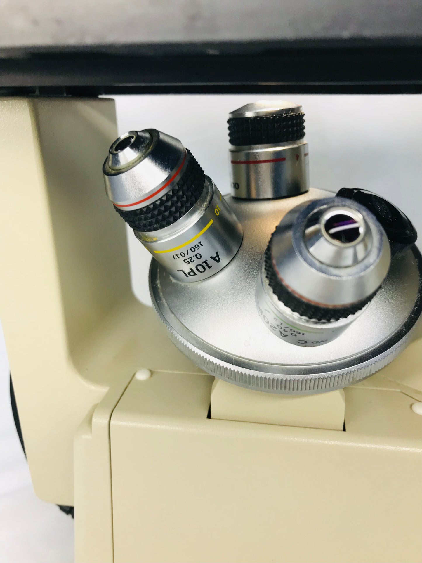 Olympus CK2 Inverted Phase Contrast Microscope W/ 3 Objectives 4x 10x 20x