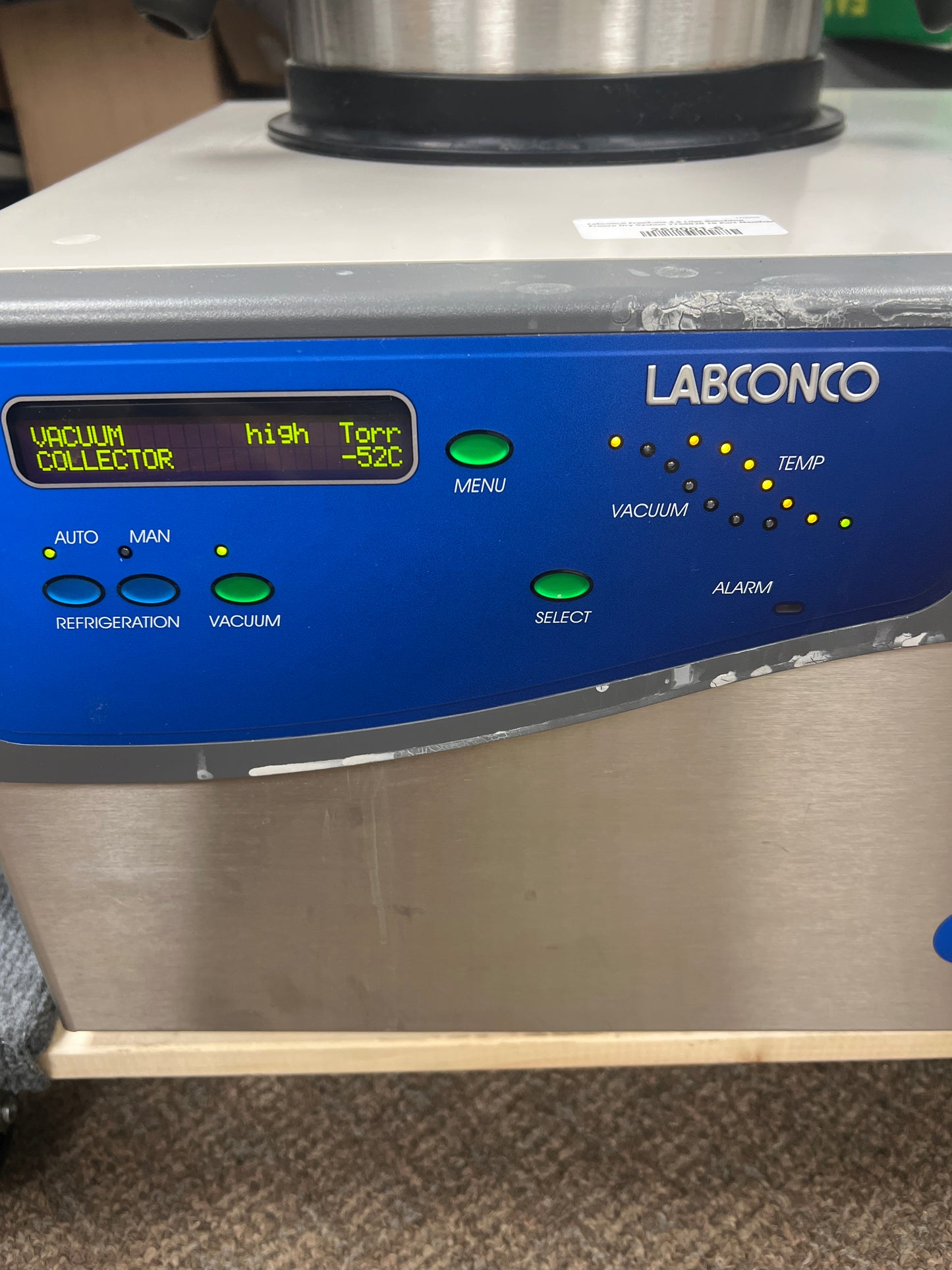 Labconco FreeZone 4.5 Liter Benchtop Freeze Dry System 7750020 10 Port Manifold