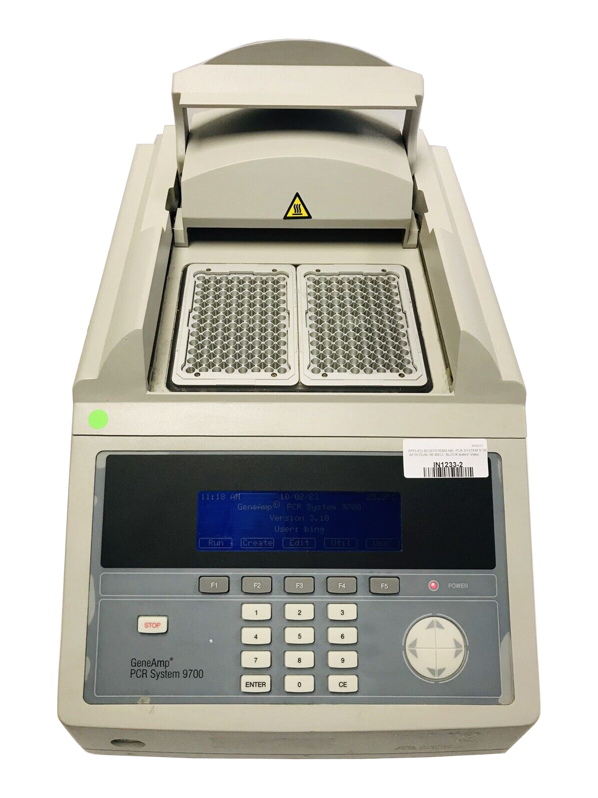ABI Applied Biosystems GeneAmp PCR 9700 duble 96-Well Silver Thermocycler Video