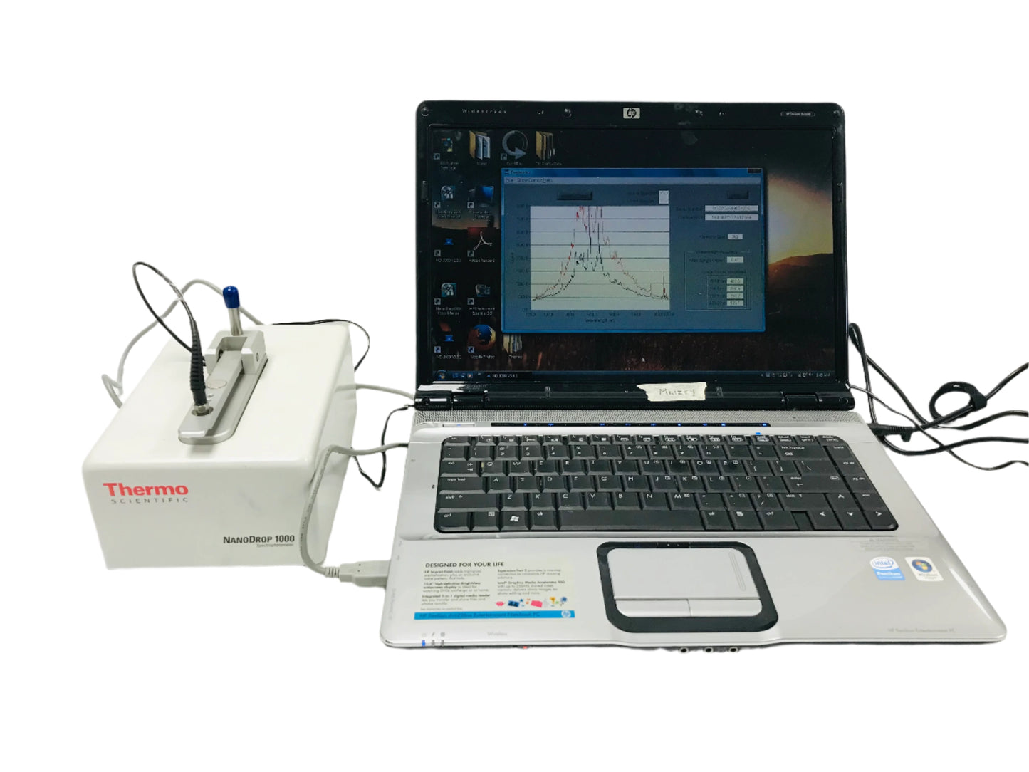Thermo ND-1000 NanoDrop UV/VIS Spectrophotometer with Computer Tested Working