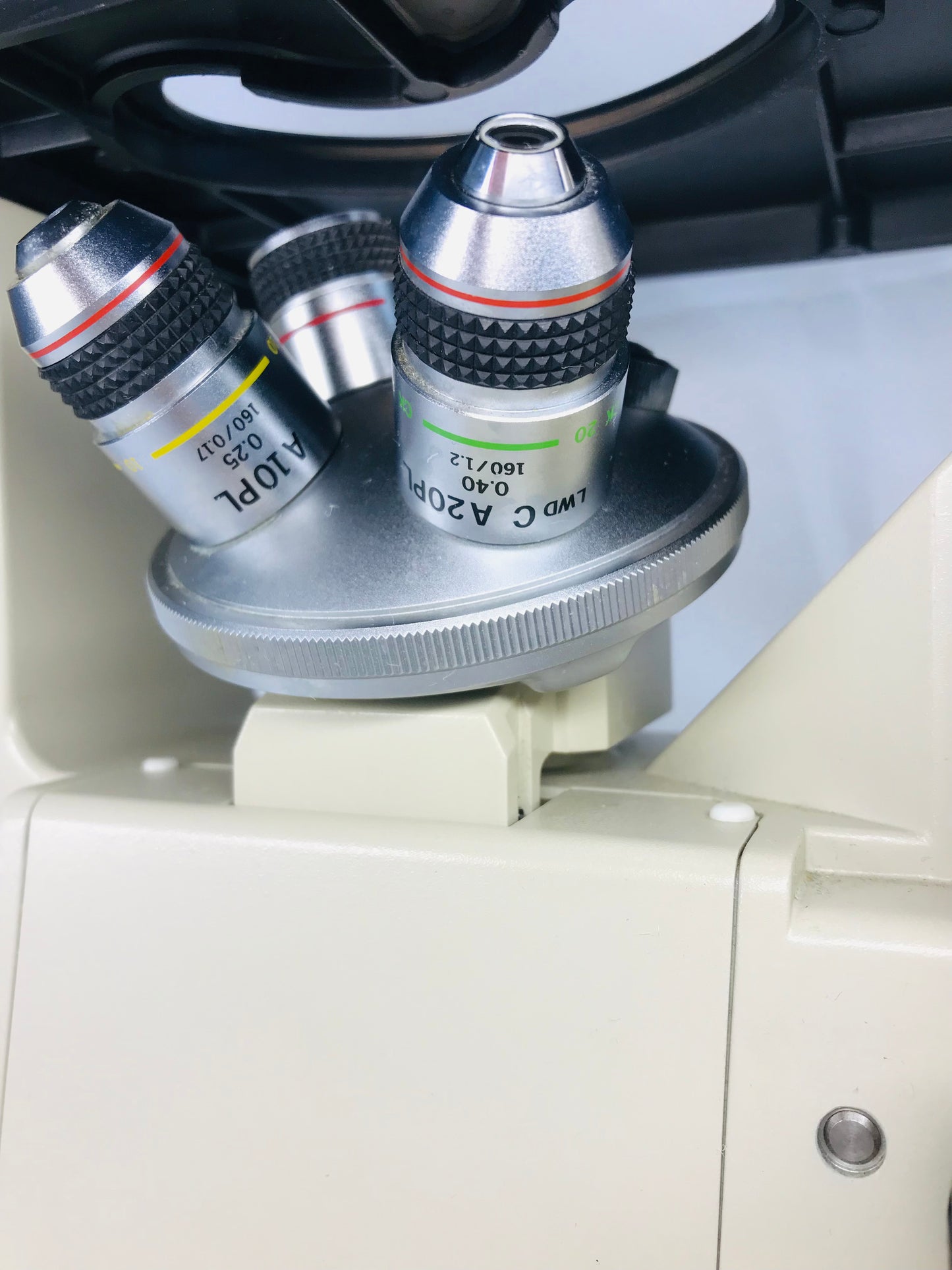 Olympus CK2 Inverted Phase Contrast Microscope W/ 3 Objectives 4x 10x 20x