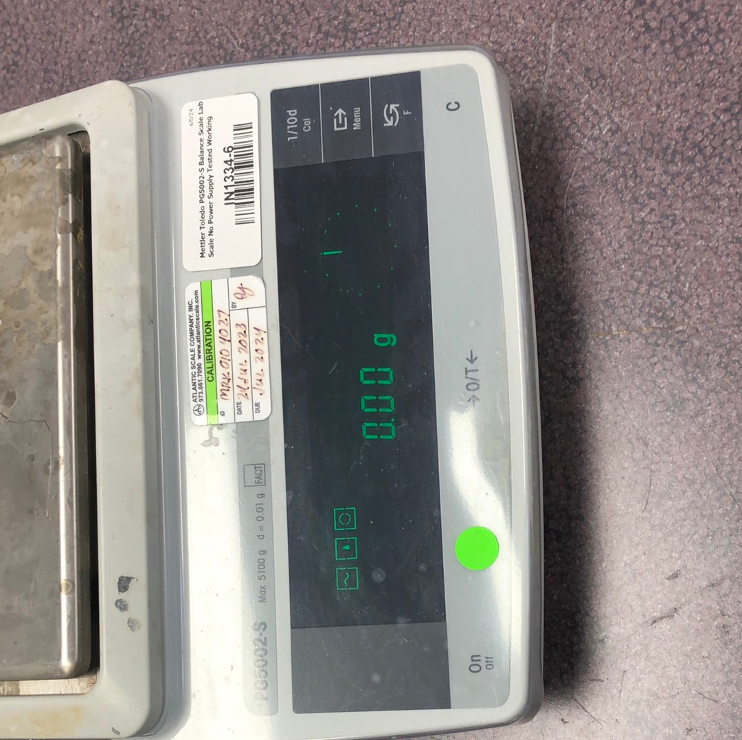 Mettler Toledo PG5002-S PG 5002 -s Balance Scale Lab Scale No Power Supply Tested Working