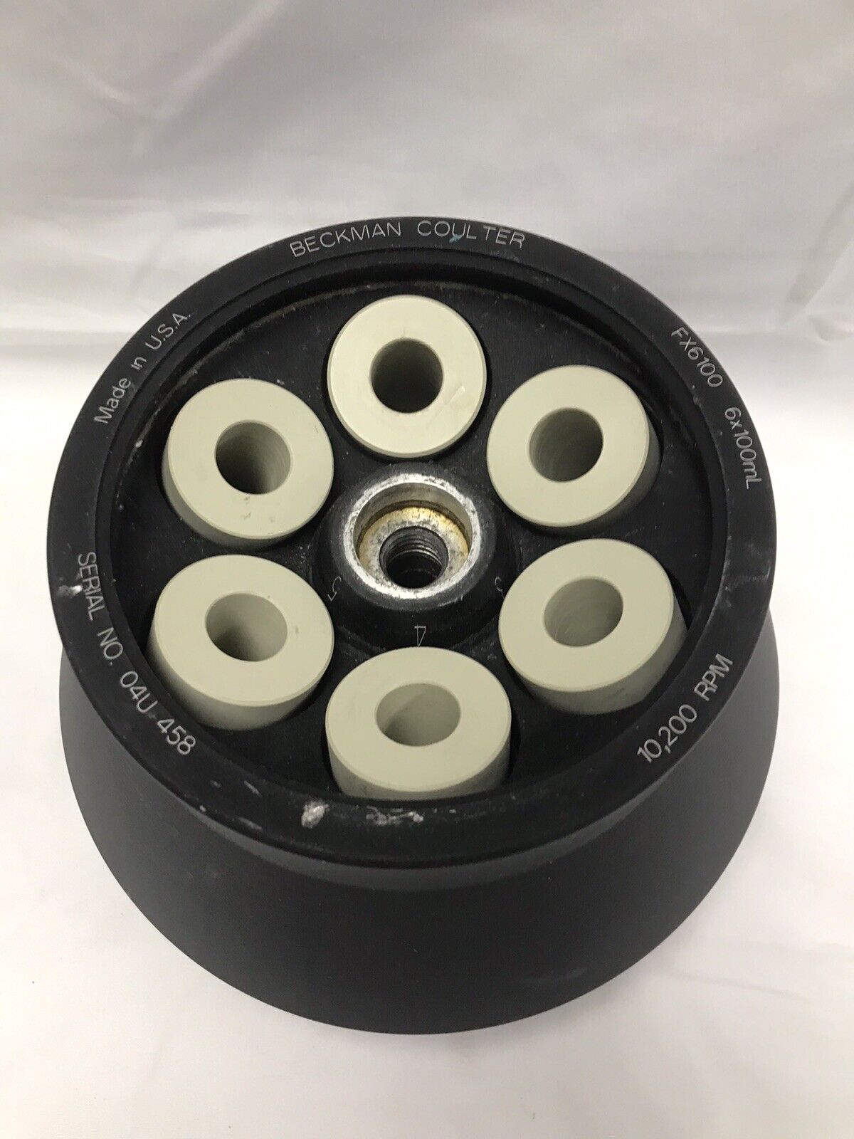 Beckman Coulter FX6100 Fixed Angle Rotor with 15mL Adapters 392270 for X-12