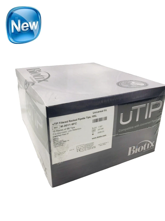Biotix uTIP Filtered 10XL Universal M-0011-9FC Racked Pipette Tips New Sealed!
