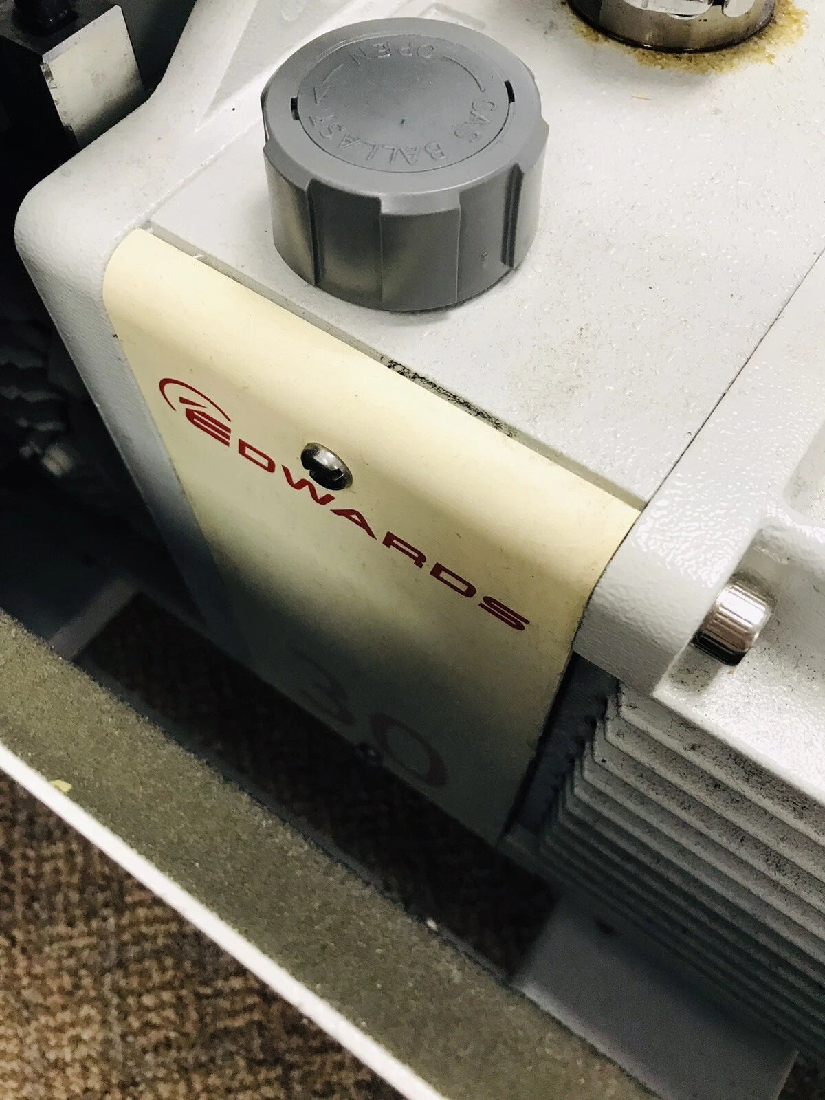Edwards 30 E2M30 Dual Stage Vacuum Pump w/ Agilent G3199B Quiet Cover II + EMF20