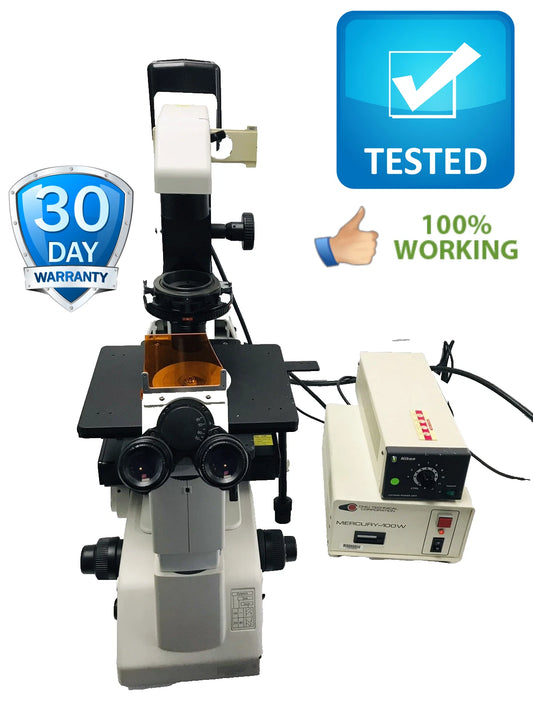 Nikon Eclipse TE200 Phase Fluorescence Microscope Light source 2 Objectives