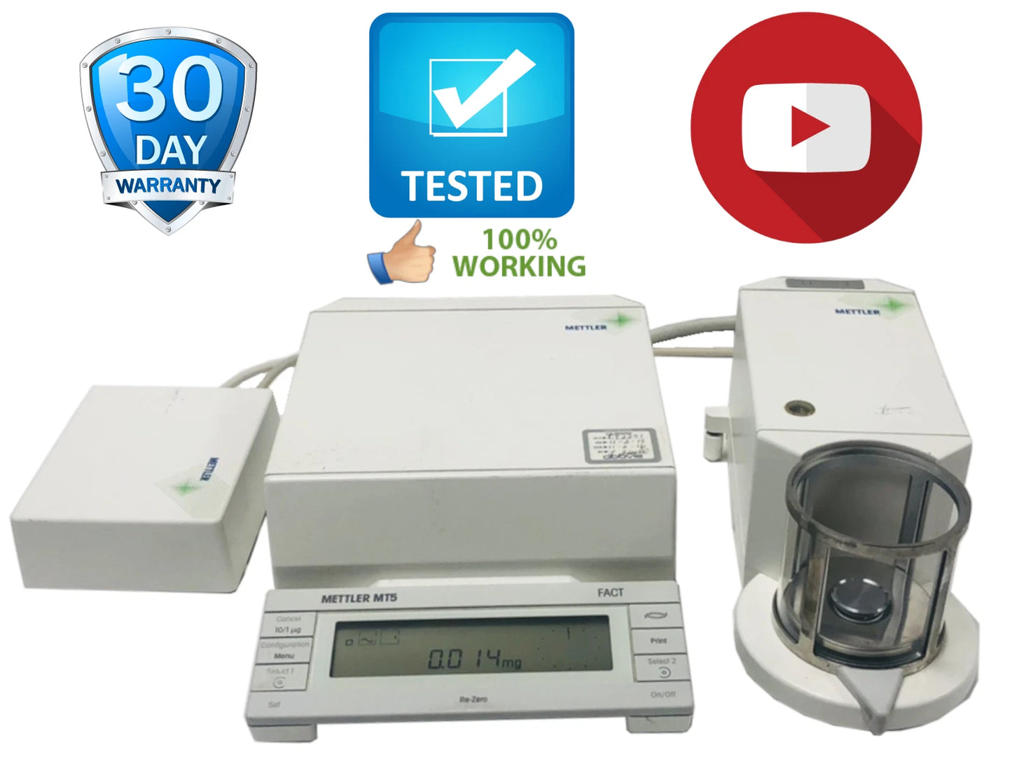 Mettler Toledo MT5 Micro Analytical Balance - Tested Microbalance MT 5