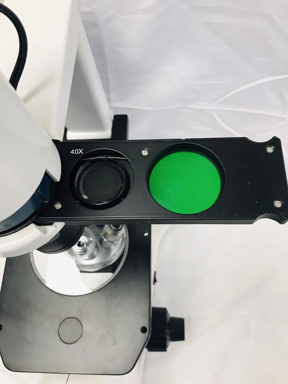 Fisher Micromaster Inverted Microscope 12575250 w/4x 10x 20x Objectives