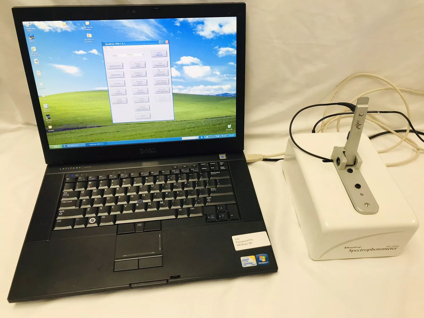 Thermo ND-1000 NanoDrop UV/VIS Spectrophotometer with Computer Tested Working