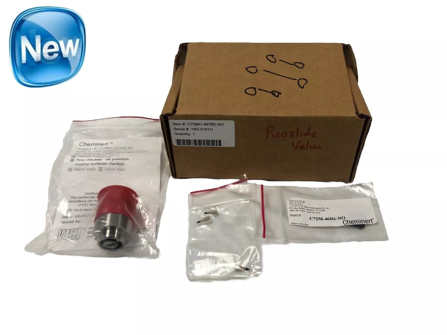 New VICI CHEMINERT C75MH-4676D 6 Positions Replacement Valve Set 10KPSI