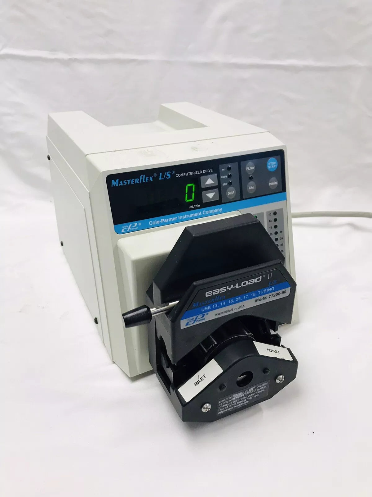 Cole Parmer 7550-30 Masterflex L/S Peristaltic Pump Easy Load II 77200-60 Tested