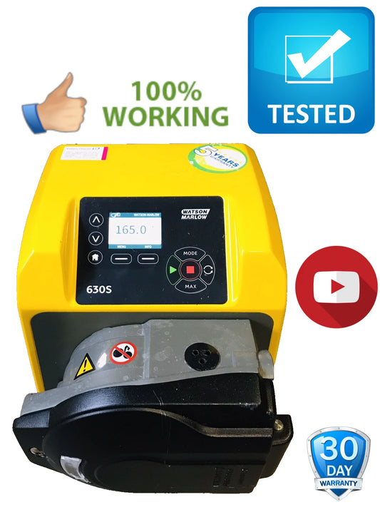 Watson Marlow 630s Peristaltic Pump 630sn/R Model Yellow Euro Plug E / F