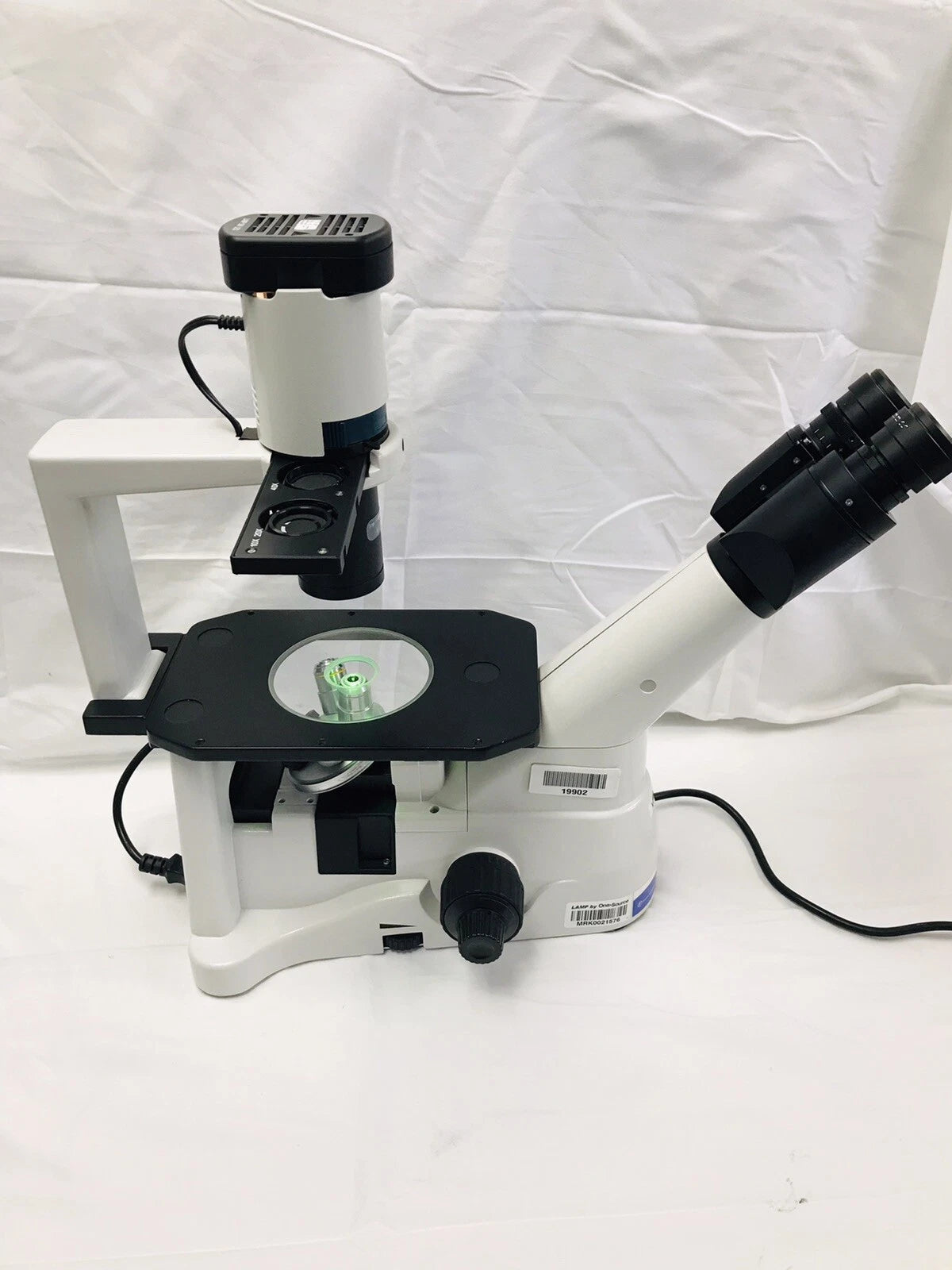 Fisher Micromaster Inverted Microscope 12575250 w/4x 10x 20x Objectives