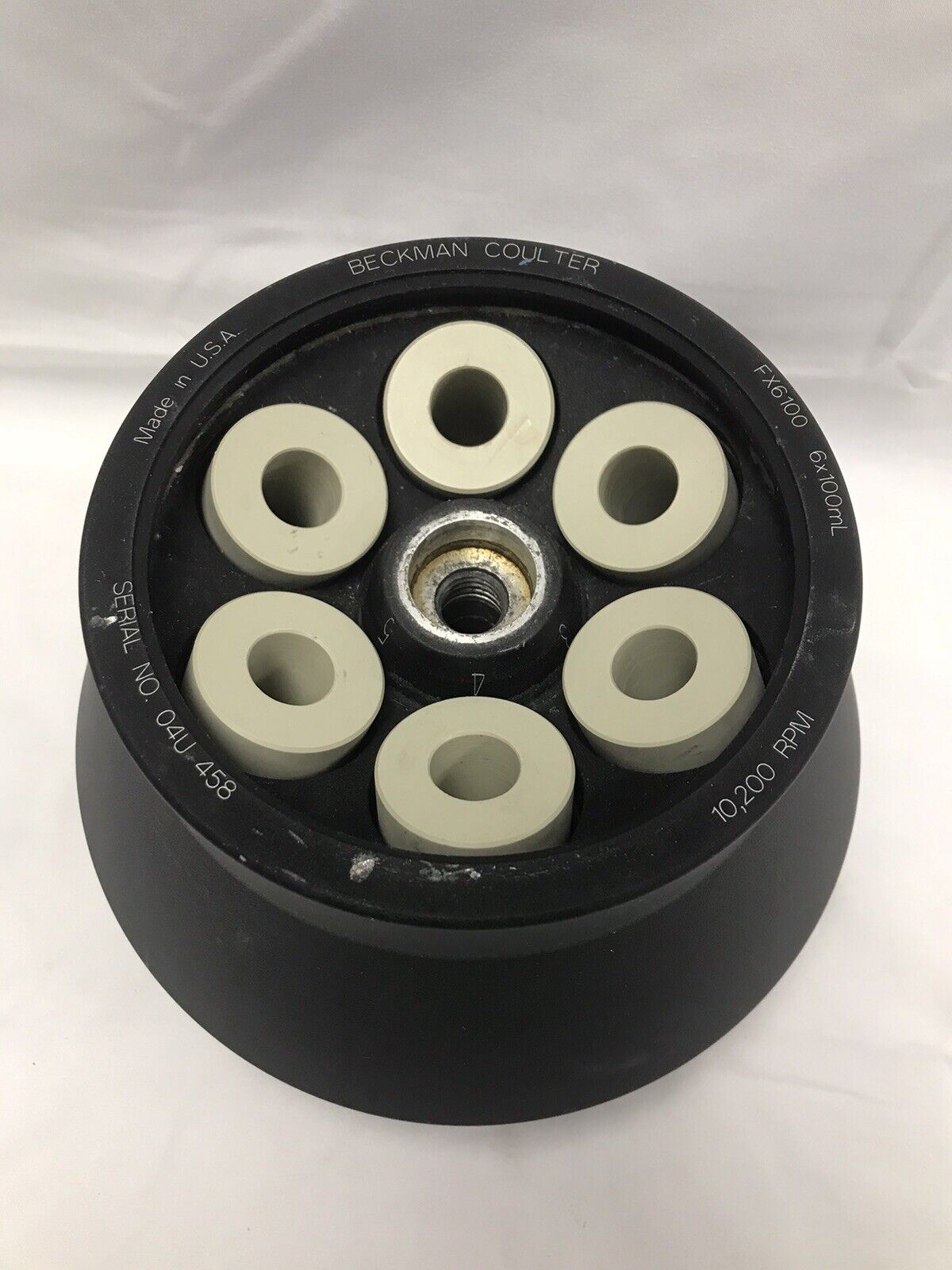 Beckman Coulter FX6100 Fixed Angle Rotor with 15mL Adapters 392270 for X-12