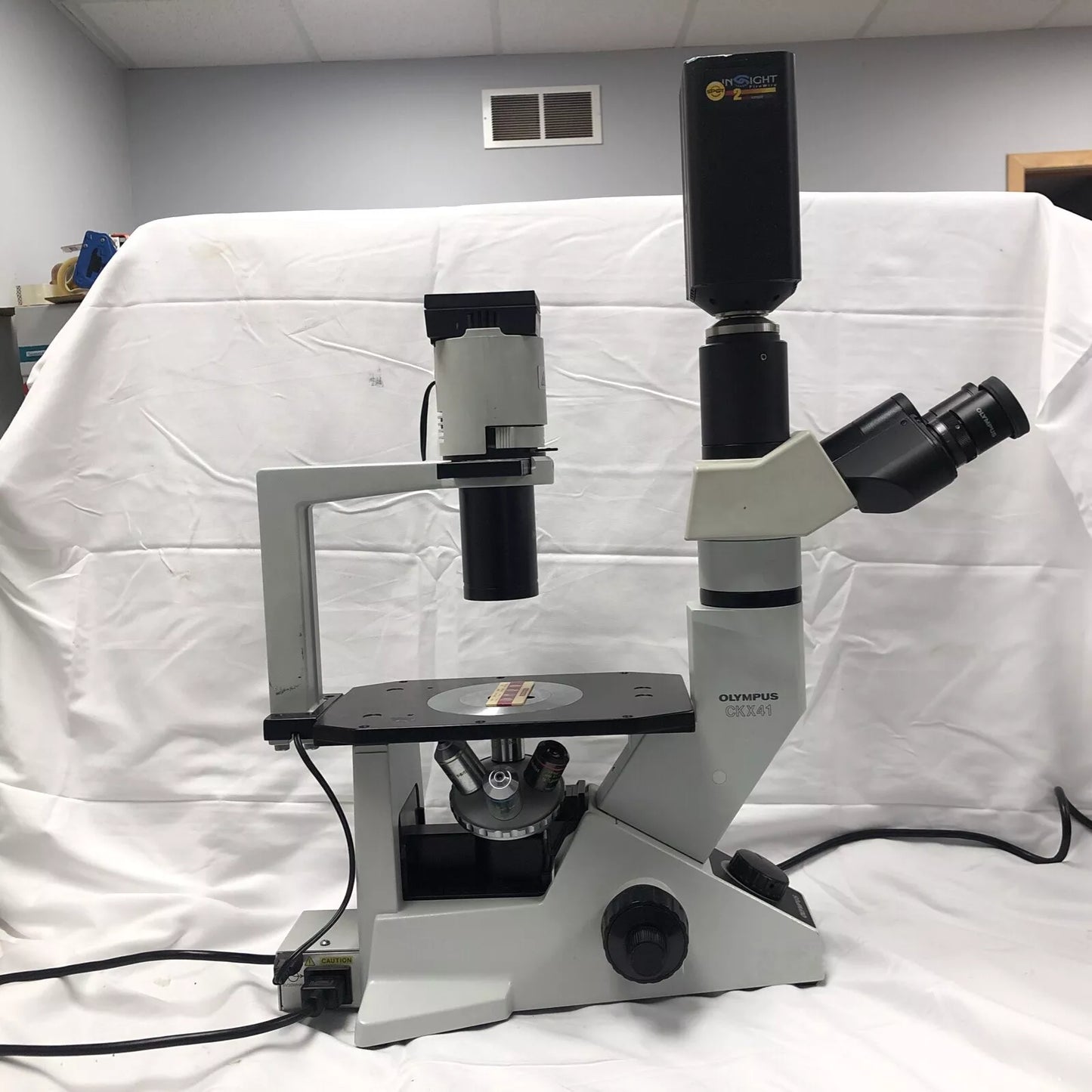 Olympus CKX41 Inverted Microscope with Phase Contrast 4 objective 4,10,20,40