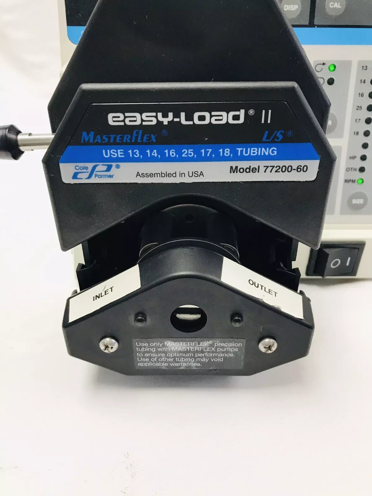 Cole Parmer 7550-30 Masterflex L/S Peristaltic Pump Easy Load II 77200-60 Tested