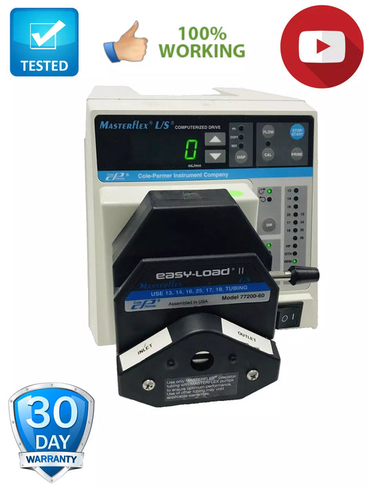 Cole Parmer 7550-30 Masterflex L/S Peristaltic Pump Easy Load II 77200-60 Tested