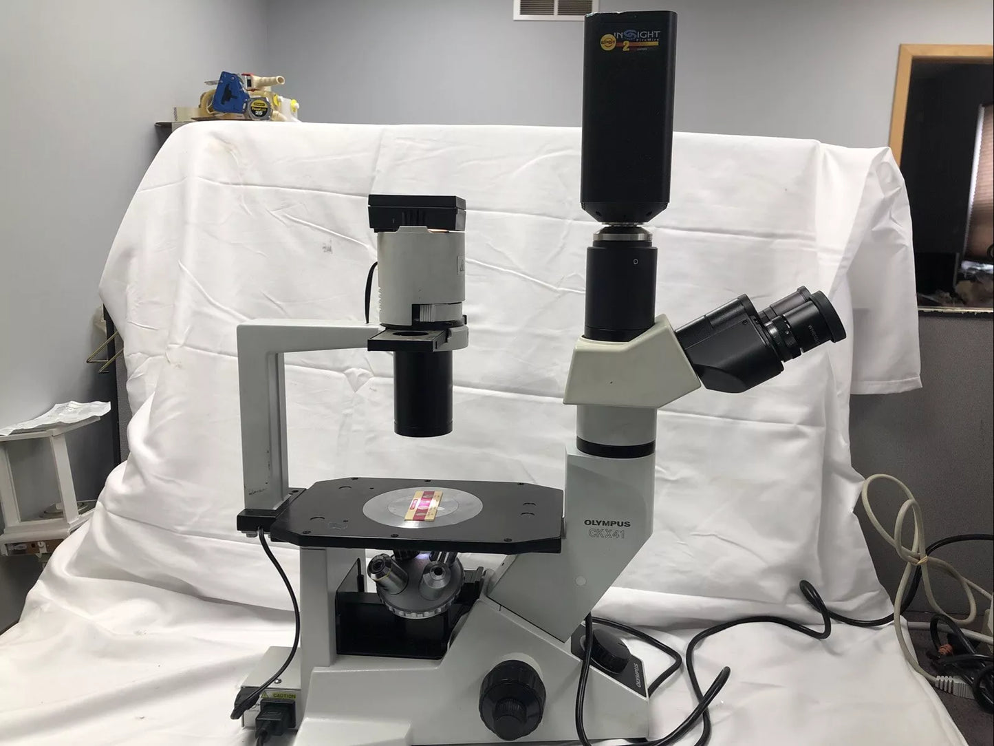 Olympus CKX41 Inverted Microscope with Phase Contrast 4 objective 4,10,20,40
