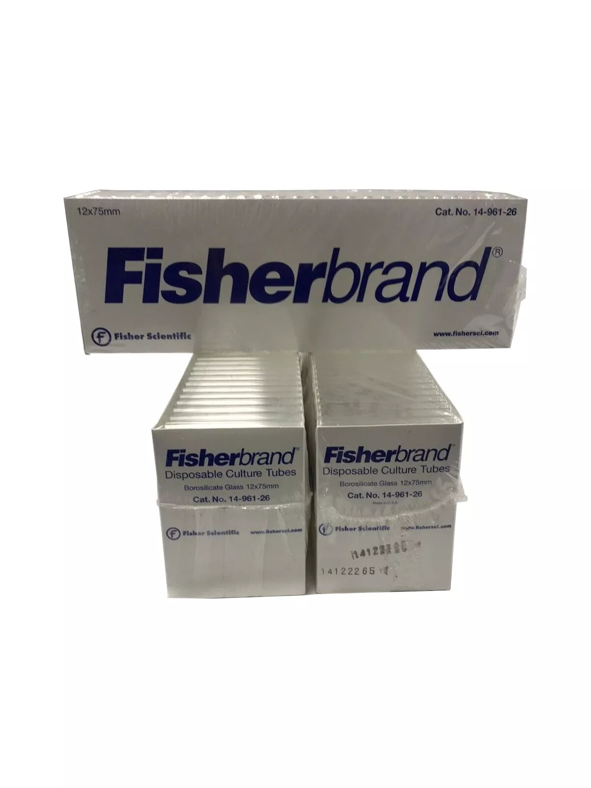 Fisherbrand 14-961-26 Disposable Culture Tubes 12x75mm - 250 Pack - LOT of 3