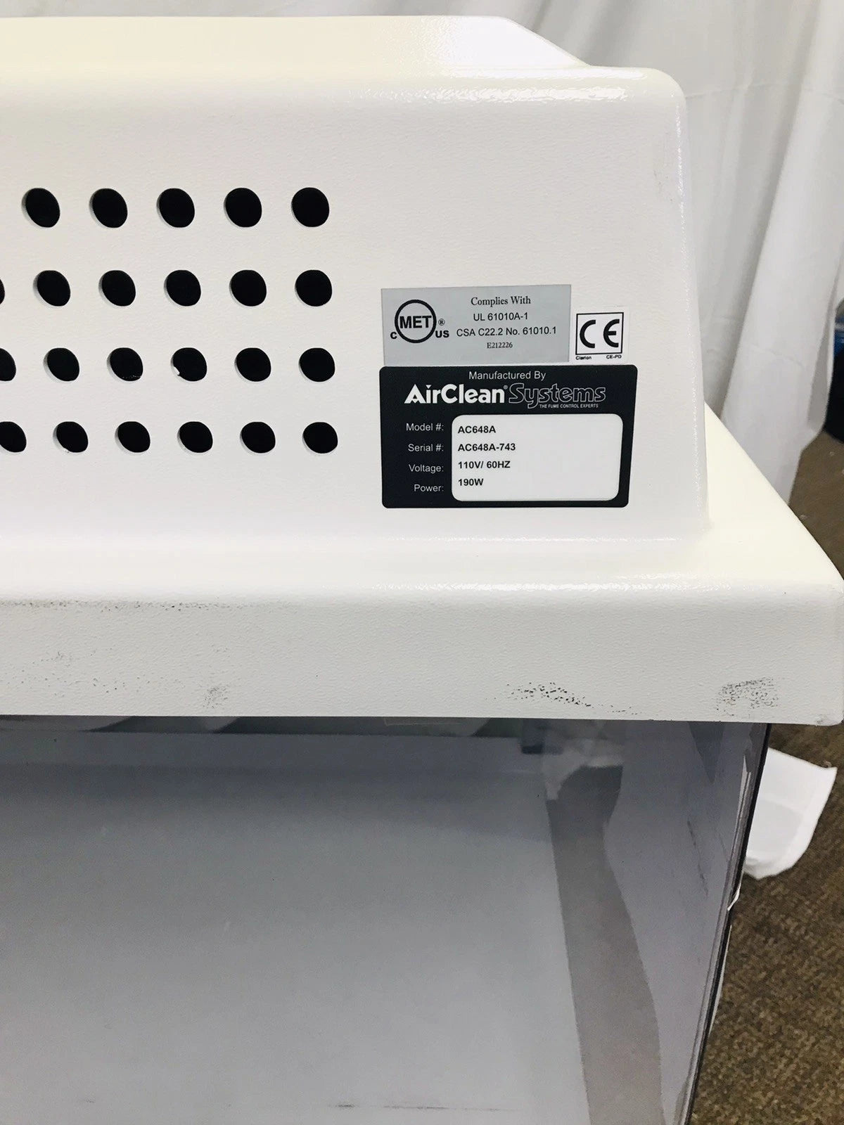 Airclean 600 PCR Workstation AC648A AC600 Series Ductless Chemical Fume Hood