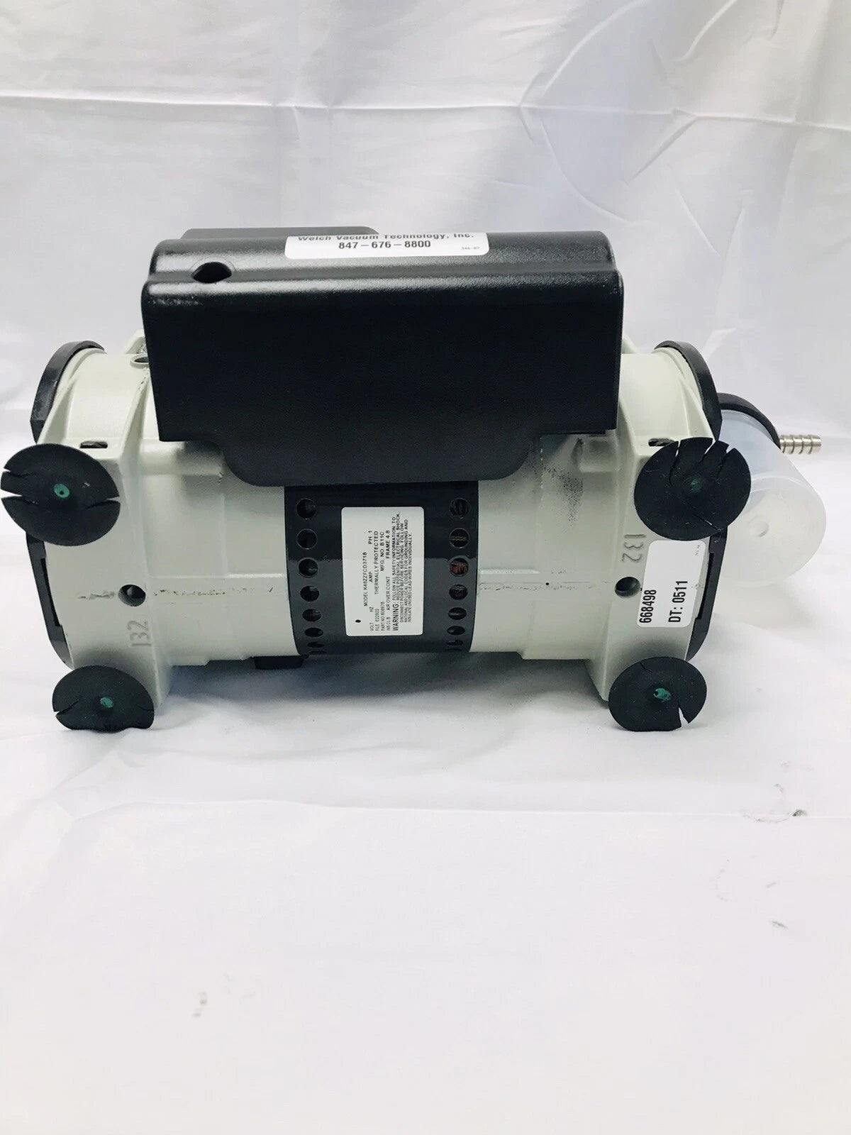 Welch 2561B-50 Piston Vacuum Pump 0.333 hp 1 Phase 115V AC Tested Working