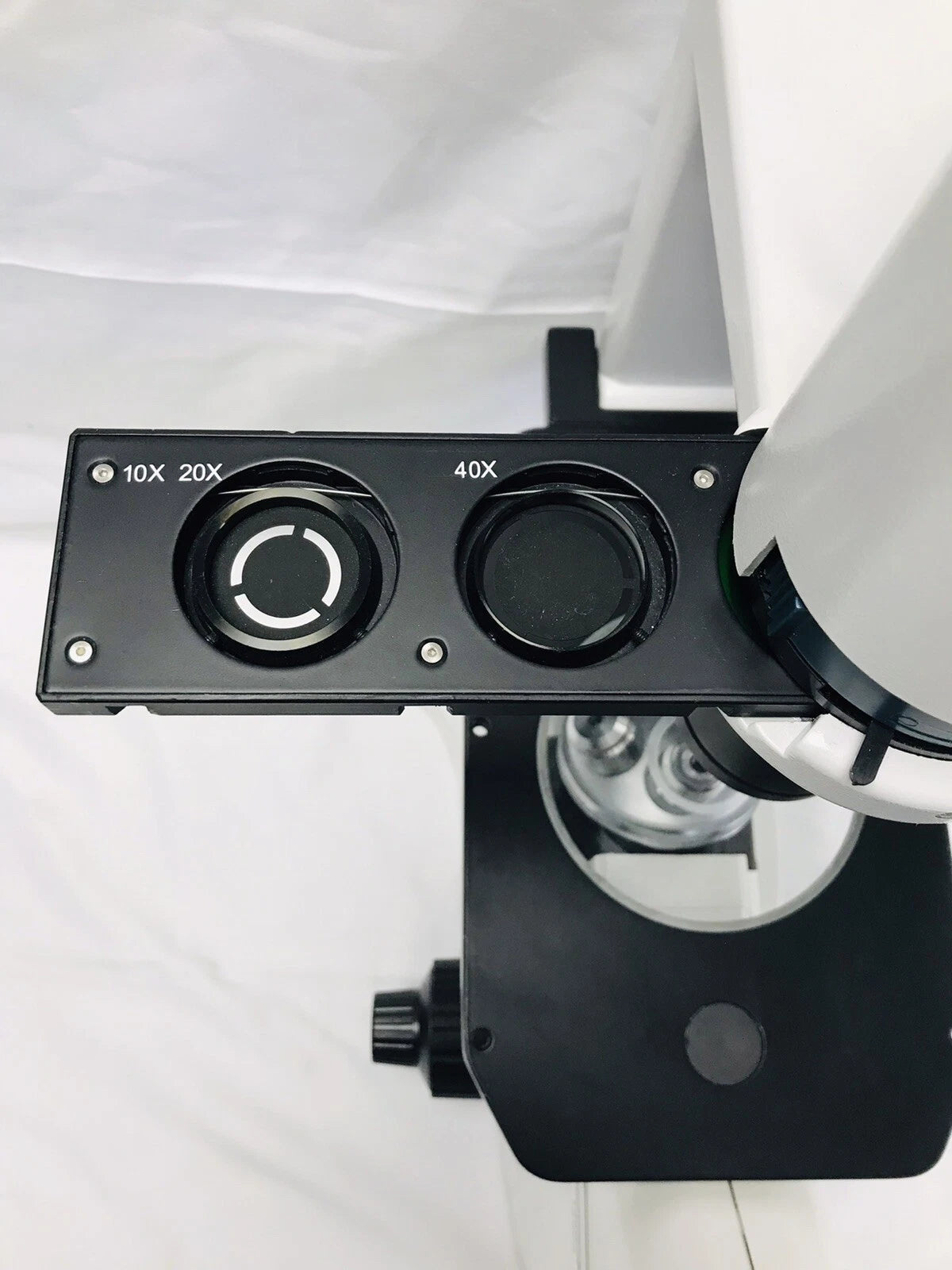 Fisher Micromaster Inverted Microscope 12575250 w/4x 10x 20x Objectives