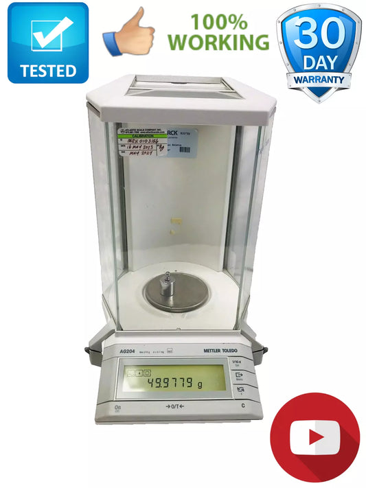 Mettler AG204 Analytical Lab Balance NO Power Supply 210g@0.1mg Tested Working