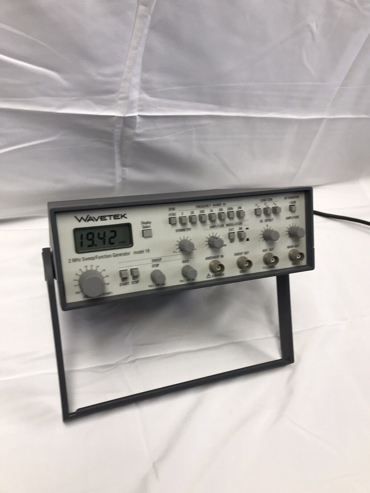 Wavetek Model 19 2 MHz Sweep Function Generator (Only) With Power Cord