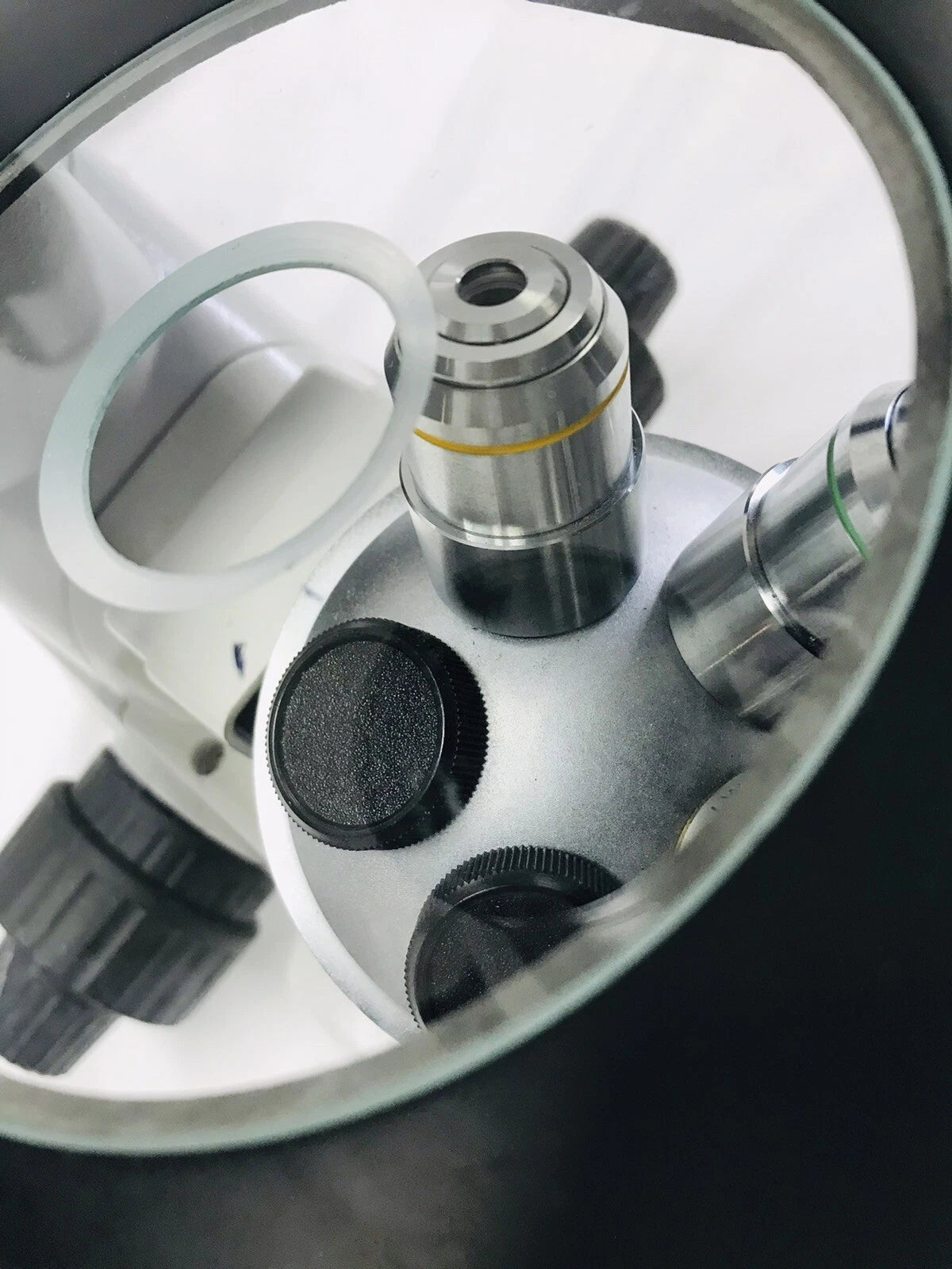 Fisher Micromaster Inverted Microscope 12575250 w/4x 10x 20x Objectives