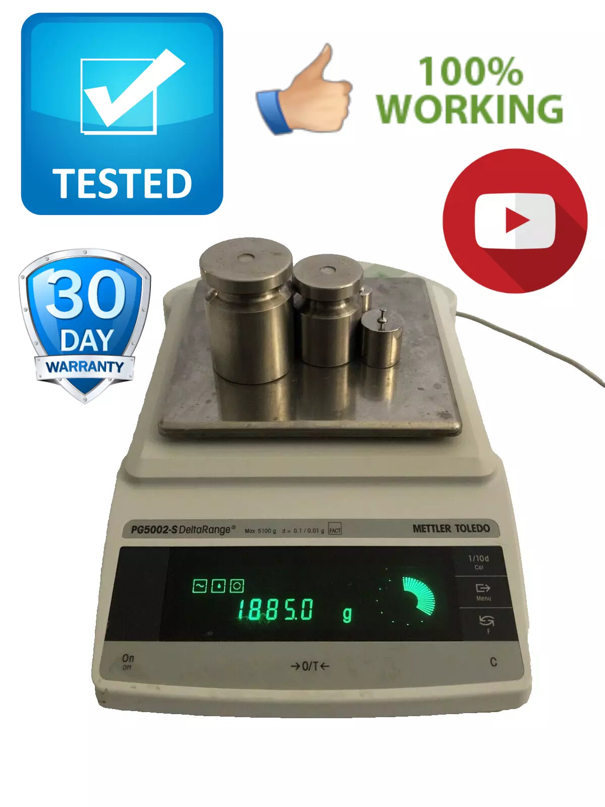 Mettler Toledo PG5002-S PG 5002 -s Balance Scale Lab Scale No Power Supply Tested Working