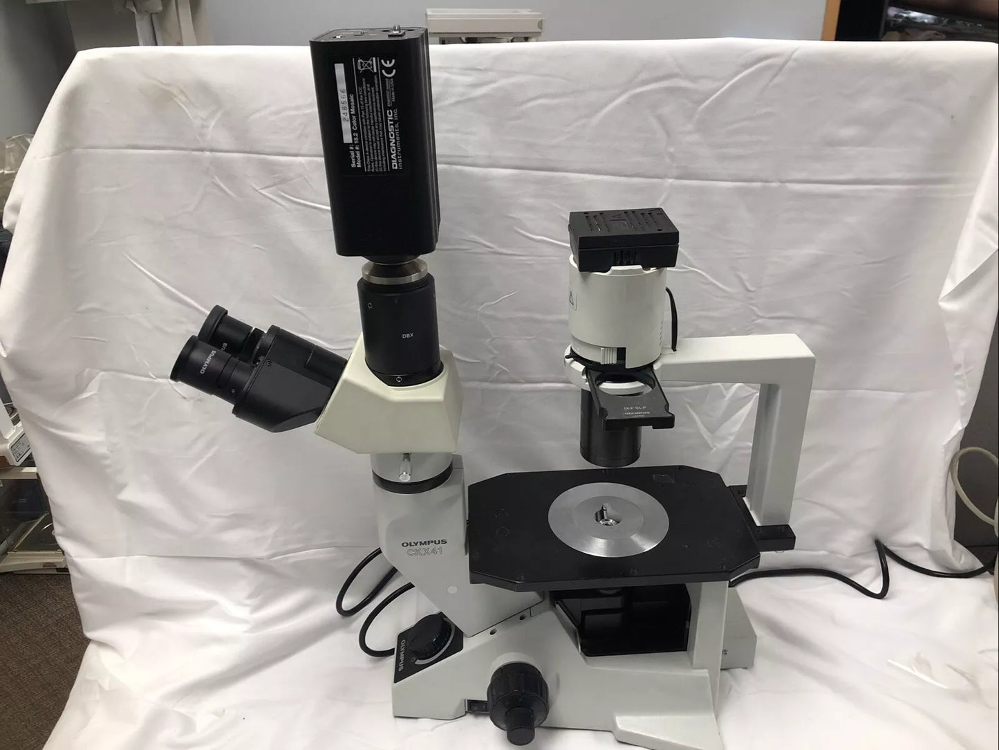 Olympus CKX41 Inverted Microscope with Phase Contrast 4 objective 4,10,20,40