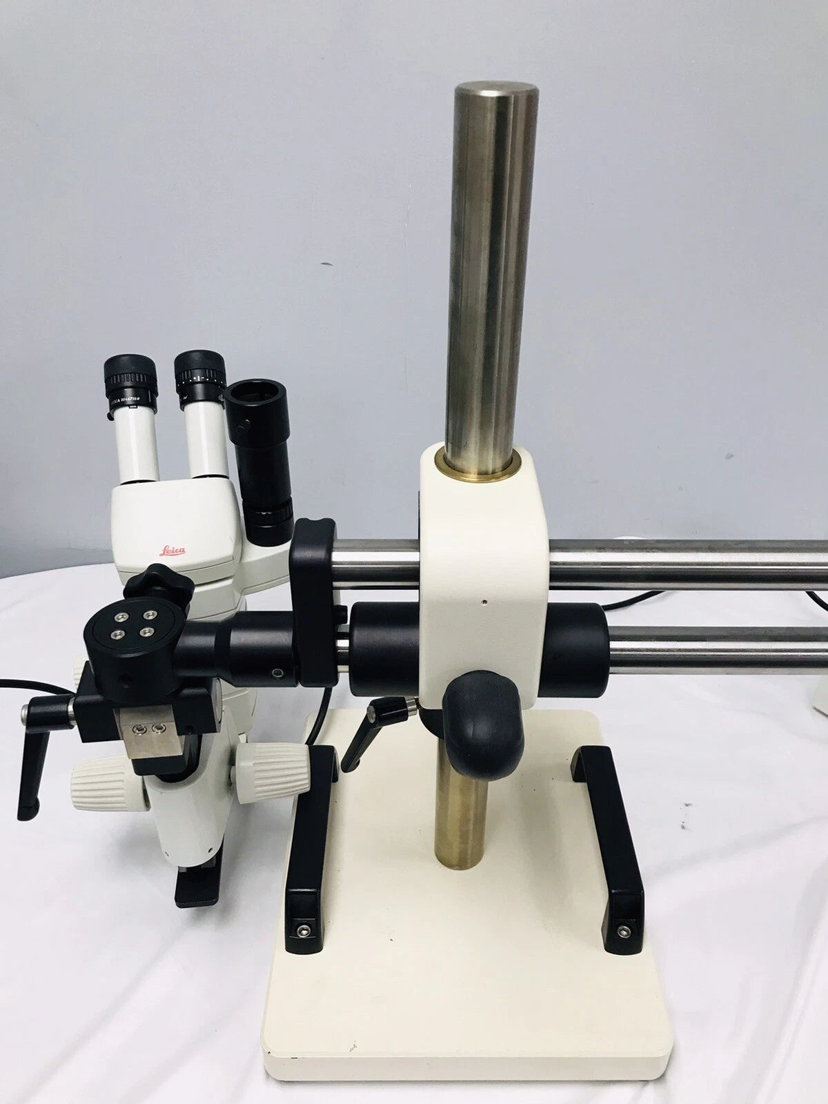 Leica MZ75 Stereo Zoom Microscope Inspection w/ Fiber Optic Lamp & Boon Stand