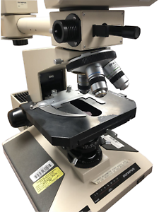 Olympus Microscope BH-2 Teaching Microscope 3 Objectives BH2 Pointer Tested