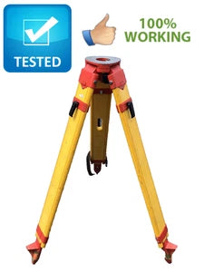 Heavy Duty Wooden Surveyors Tripod Surveying Equipment Construction Yellow
