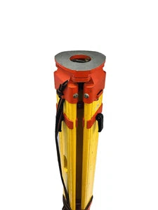 Heavy Duty Wooden Surveyors Tripod Surveying Equipment Construction Yellow