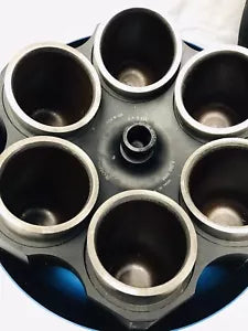 Beckman Coulter JLA-8.1000 Fixed-Angle Aluminum Rotor & 6x 1 Liter Canisters