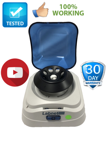 Labnet C1601 Mini Microcentrifuge Tested Working C1601-B Blue 6000 rpm