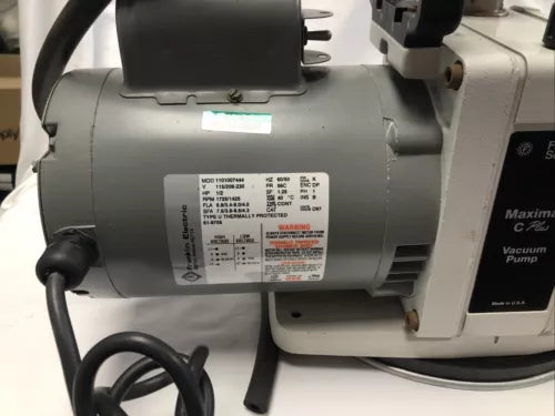 Fisher Scientific Maxima C plus M8C Rotary Vane Vacuum Pump 1/2 HP Single Phase