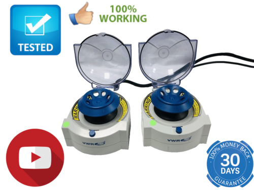 (Lot of 2)) VWR Kinetic Energy 26 Joules Galaxy Mini Centrifuge Video Warranty