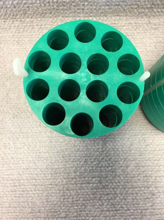 Beckman Coulter 349950 14x 15ml Tube Bucket Insert Green & Pads Set of 2