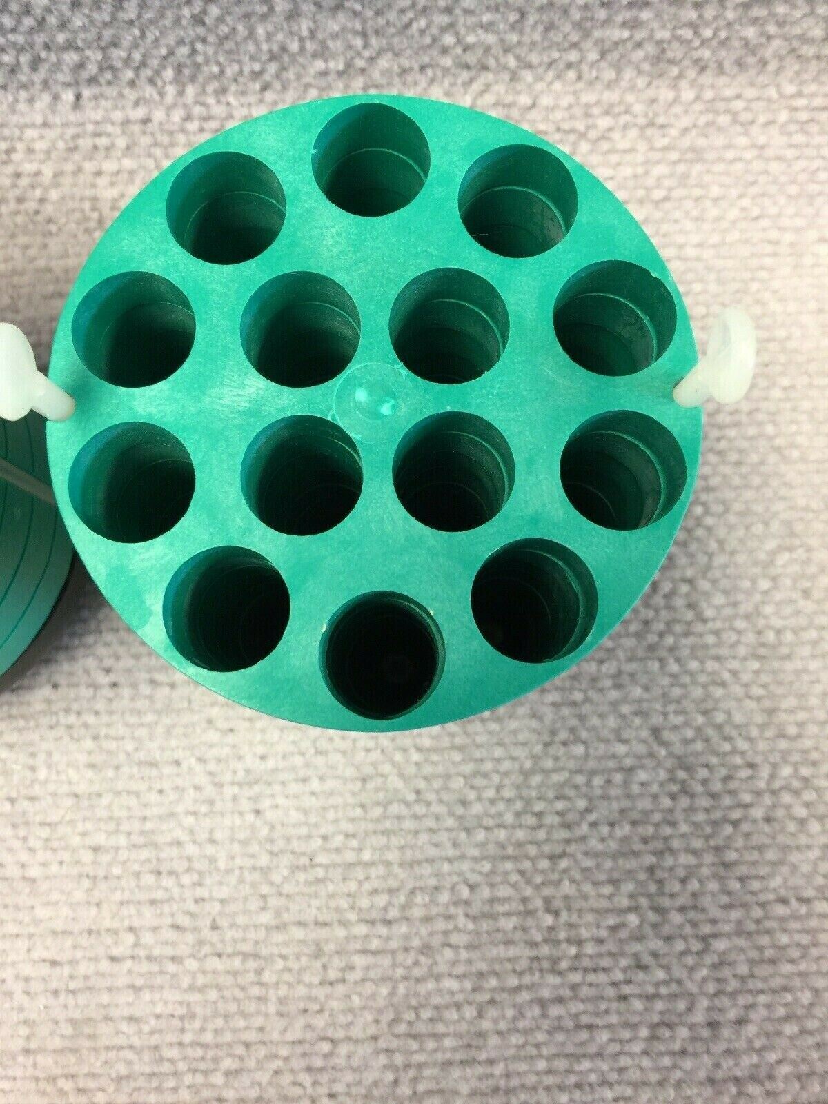 Beckman Coulter 349950 14x 15ml Tube Bucket Insert Green & Pads Set of 2