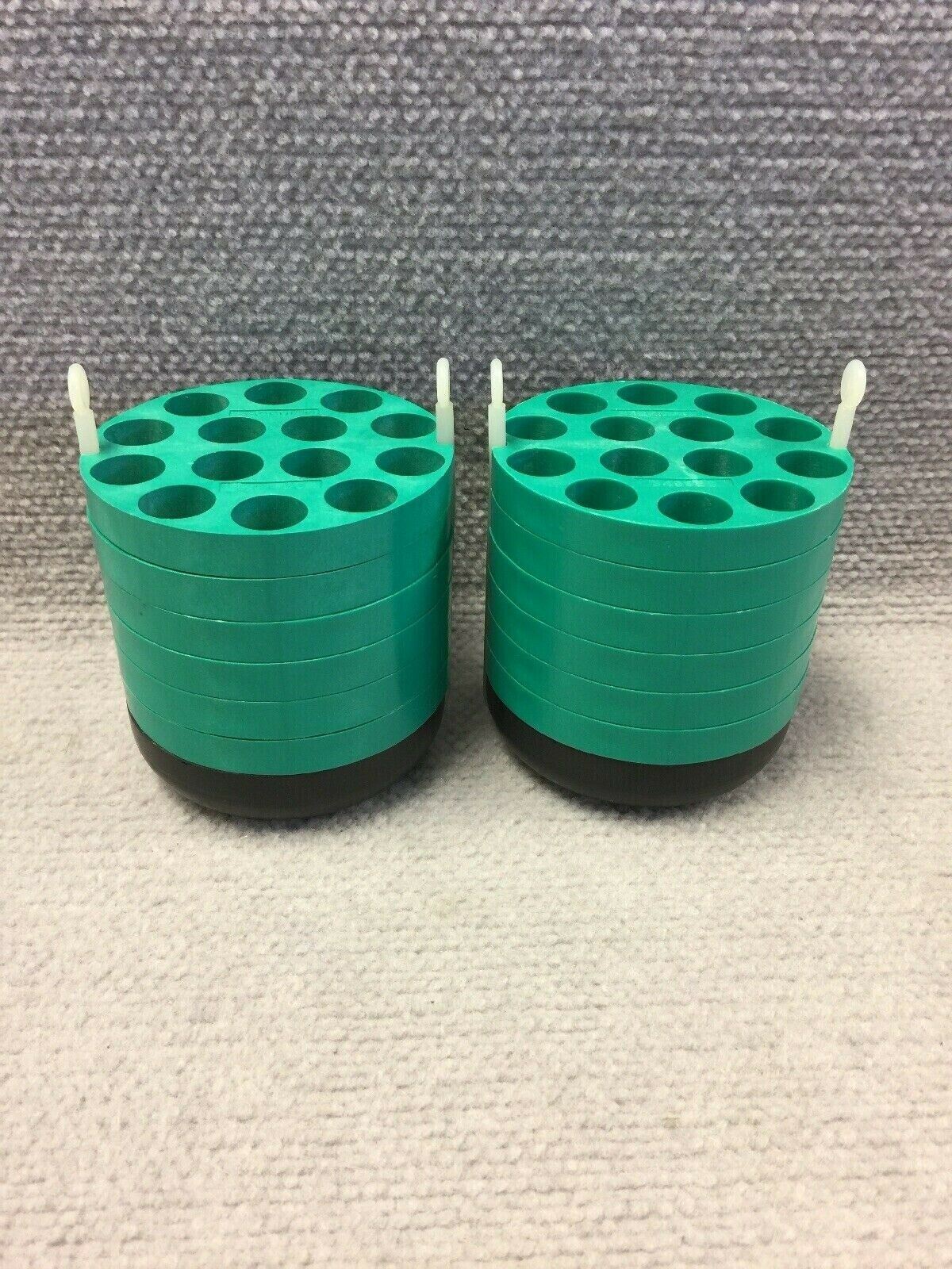 Beckman Coulter 349950 14x 15ml Tube Bucket Insert Green & Pads Set of 2
