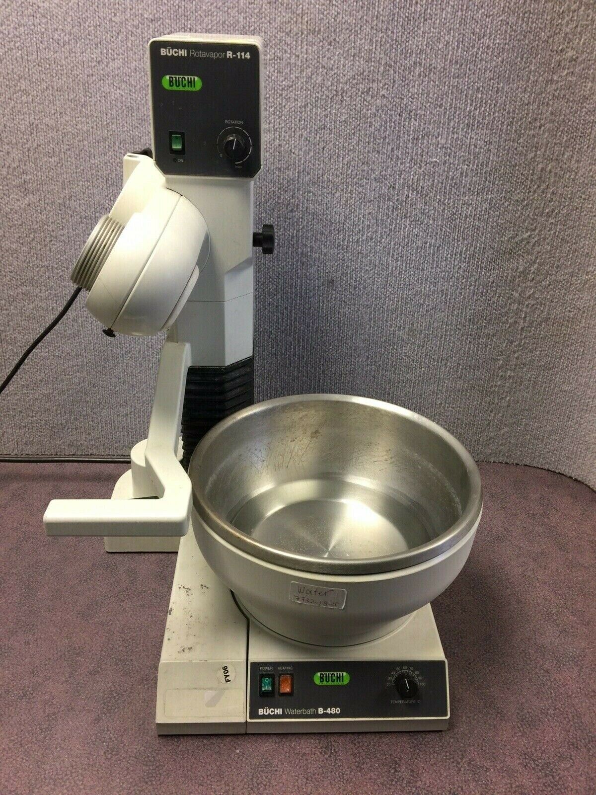 Buchi Rotavapor R-114 Rotary Evaporator with B-480 Heating Waterbath