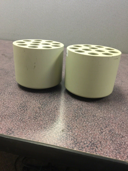2 Set Thermo 11177573 Rotor Bucket Inserts - 12x15ml Slot Centrifuge Inserts