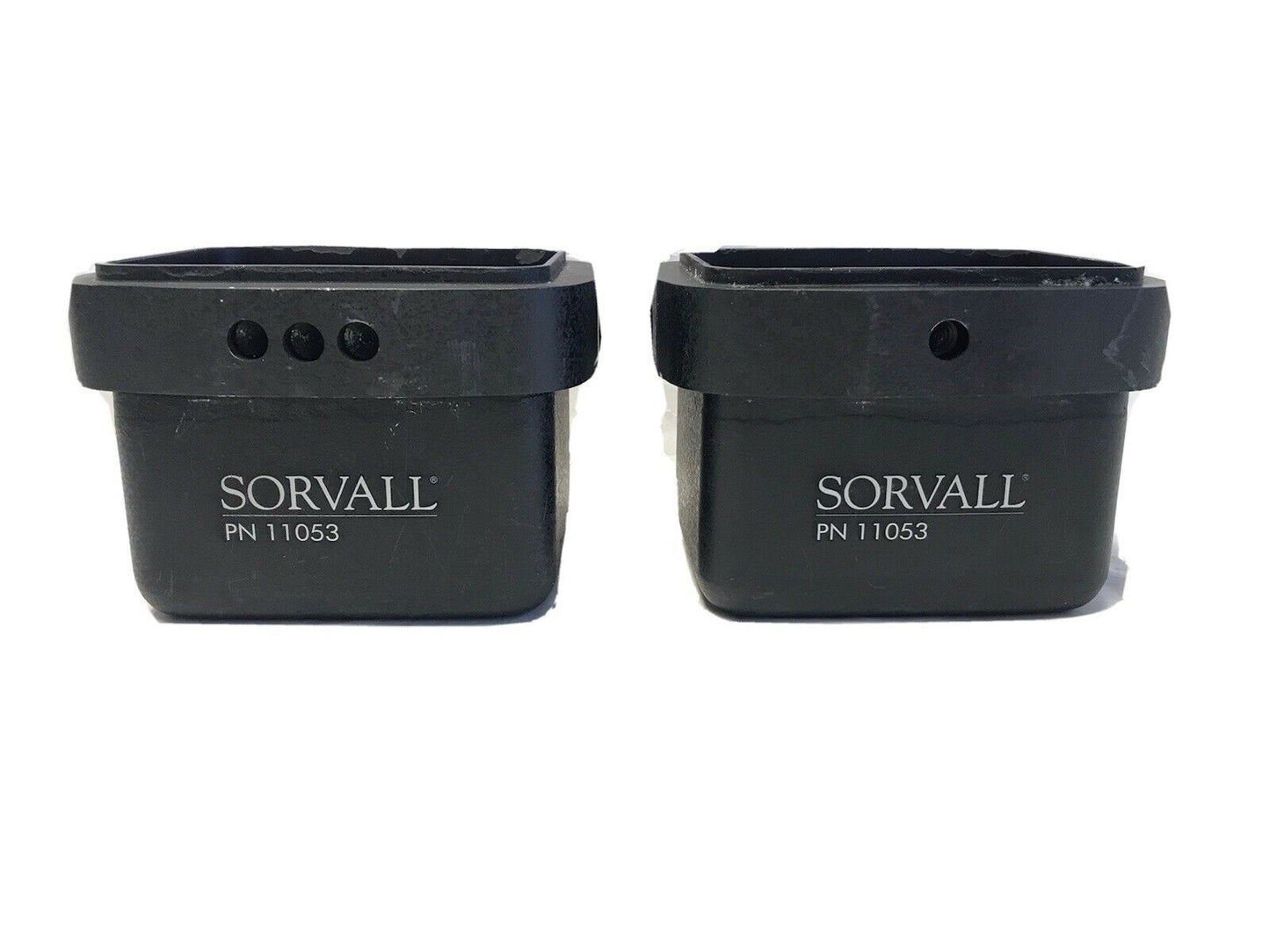 Pair of Dupont Sorvall Centrifuge Swing Rotor Bucket 11053