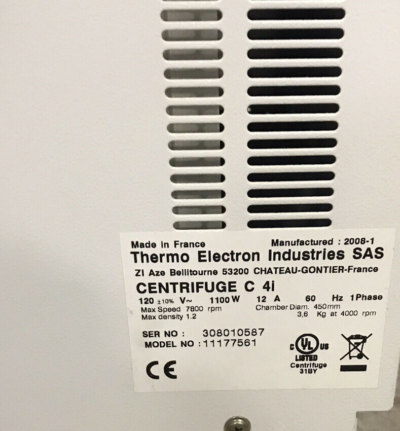 Thermo Scientific Jouan C4i Digital Keypad Centrifuge with Rotor & 4 Buckets C 4i