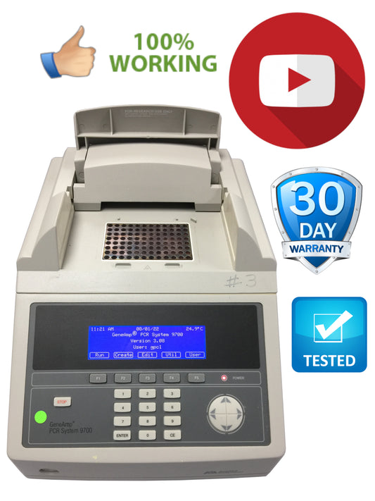 ABI Applied Biosystems GeneAmp PCR 9700 Gold 96-Well Thermocycler Perkin Elmer Video