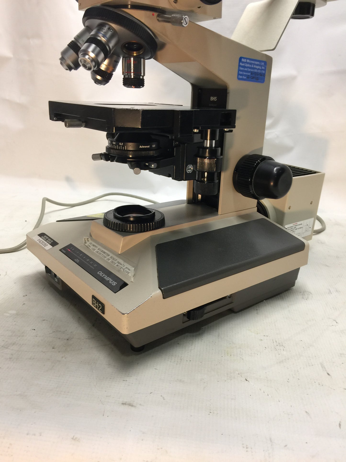 Olympus Microscope BH-2 Teaching Microscope 4x 10x 20x 40x Two Illuminators